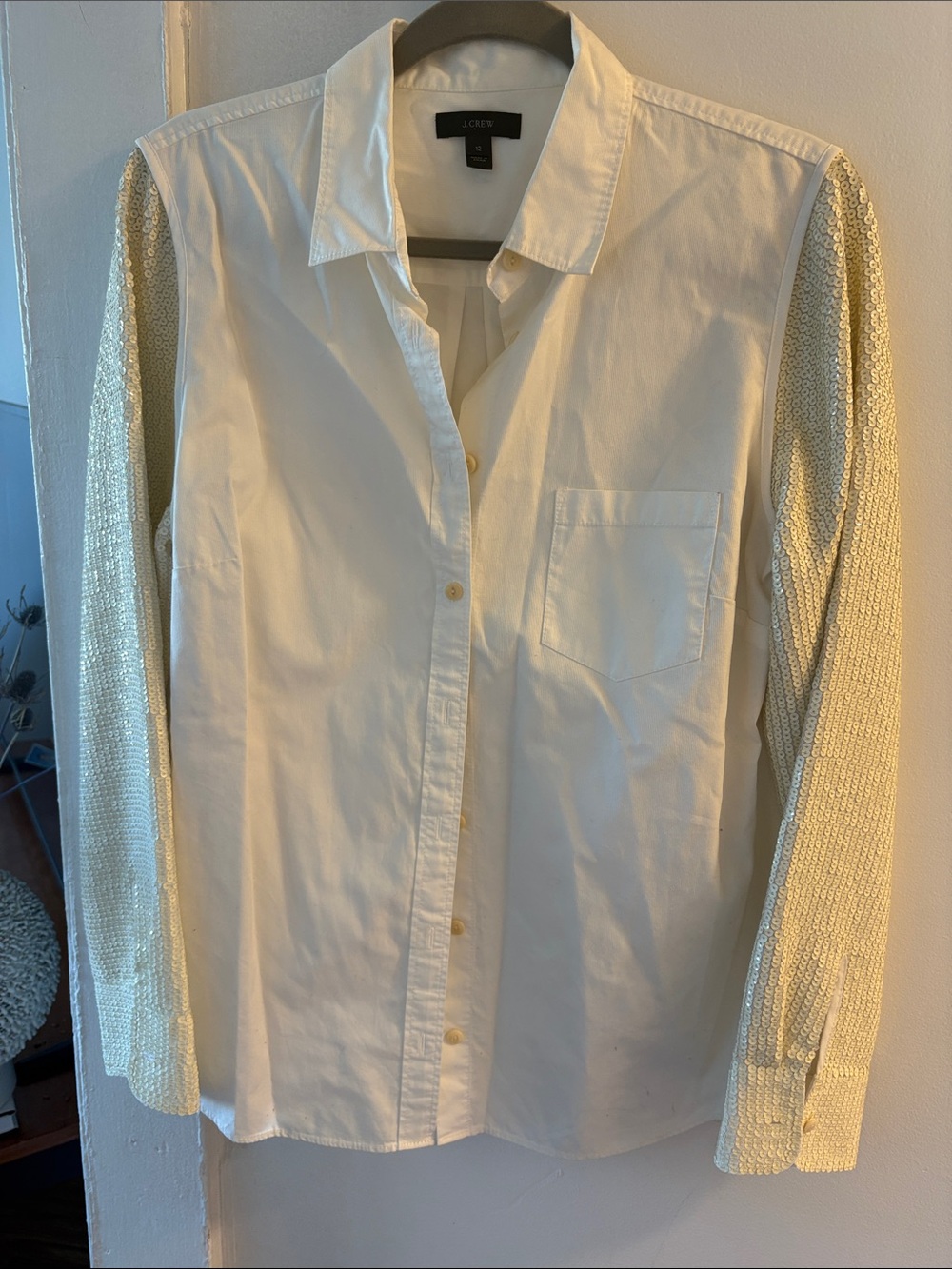 J.Crew Sequin & Cotton Shirt